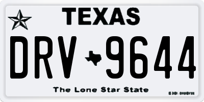 TX license plate DRV9644