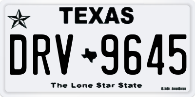 TX license plate DRV9645