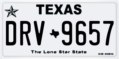 TX license plate DRV9657
