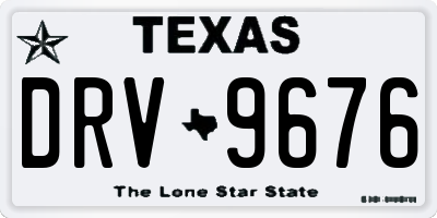 TX license plate DRV9676