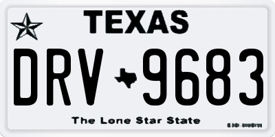 TX license plate DRV9683