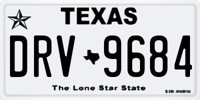 TX license plate DRV9684