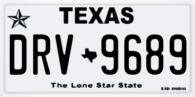 TX license plate DRV9689