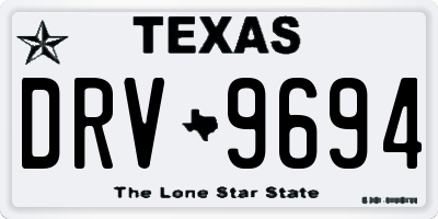 TX license plate DRV9694