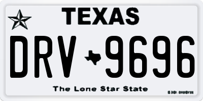 TX license plate DRV9696