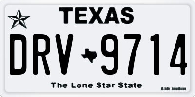 TX license plate DRV9714