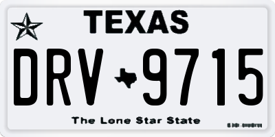 TX license plate DRV9715