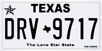 TX license plate DRV9717