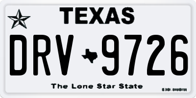 TX license plate DRV9726