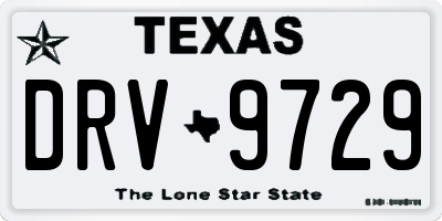 TX license plate DRV9729