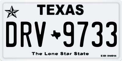 TX license plate DRV9733
