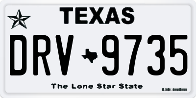 TX license plate DRV9735