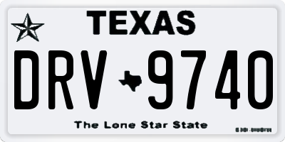 TX license plate DRV9740