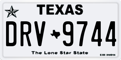 TX license plate DRV9744