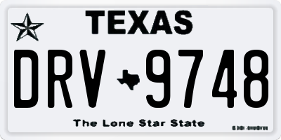 TX license plate DRV9748