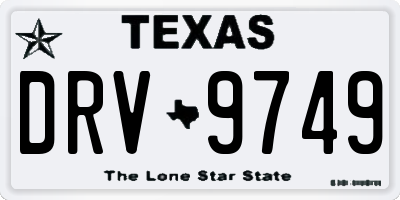 TX license plate DRV9749