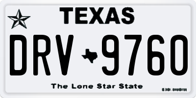 TX license plate DRV9760