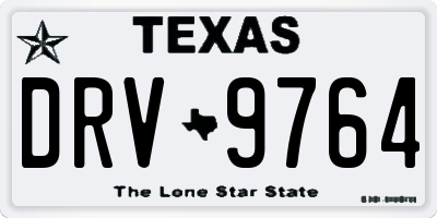 TX license plate DRV9764