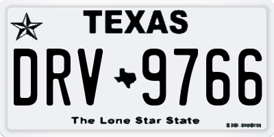 TX license plate DRV9766