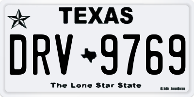 TX license plate DRV9769