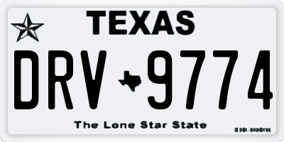 TX license plate DRV9774