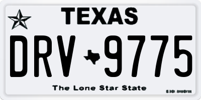 TX license plate DRV9775