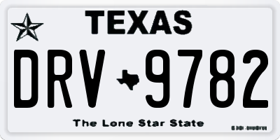 TX license plate DRV9782