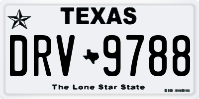 TX license plate DRV9788
