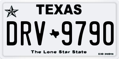 TX license plate DRV9790