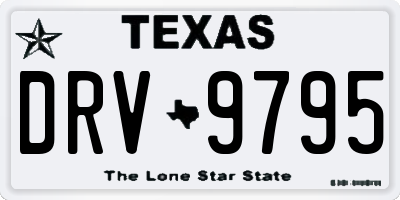 TX license plate DRV9795