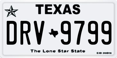 TX license plate DRV9799