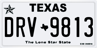 TX license plate DRV9813
