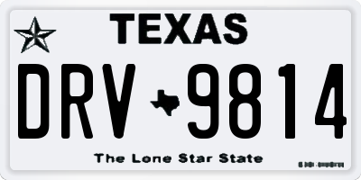 TX license plate DRV9814