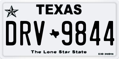 TX license plate DRV9844