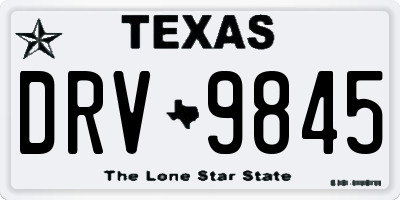 TX license plate DRV9845