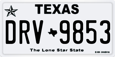 TX license plate DRV9853