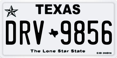 TX license plate DRV9856
