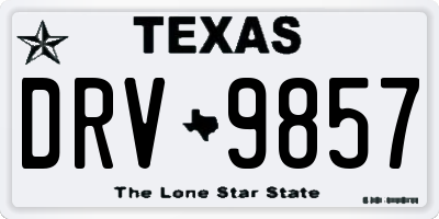 TX license plate DRV9857