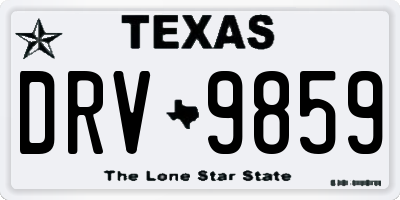 TX license plate DRV9859