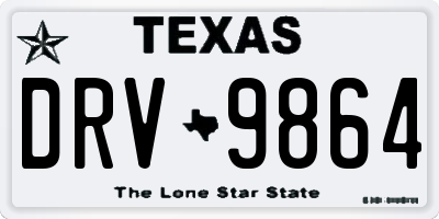 TX license plate DRV9864