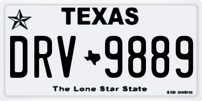 TX license plate DRV9889