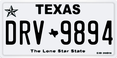 TX license plate DRV9894