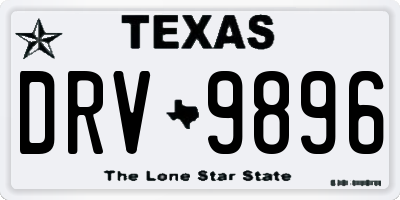TX license plate DRV9896