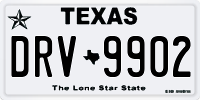 TX license plate DRV9902