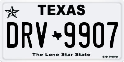 TX license plate DRV9907