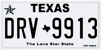 TX license plate DRV9913