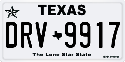 TX license plate DRV9917