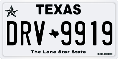 TX license plate DRV9919