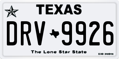 TX license plate DRV9926