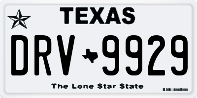 TX license plate DRV9929